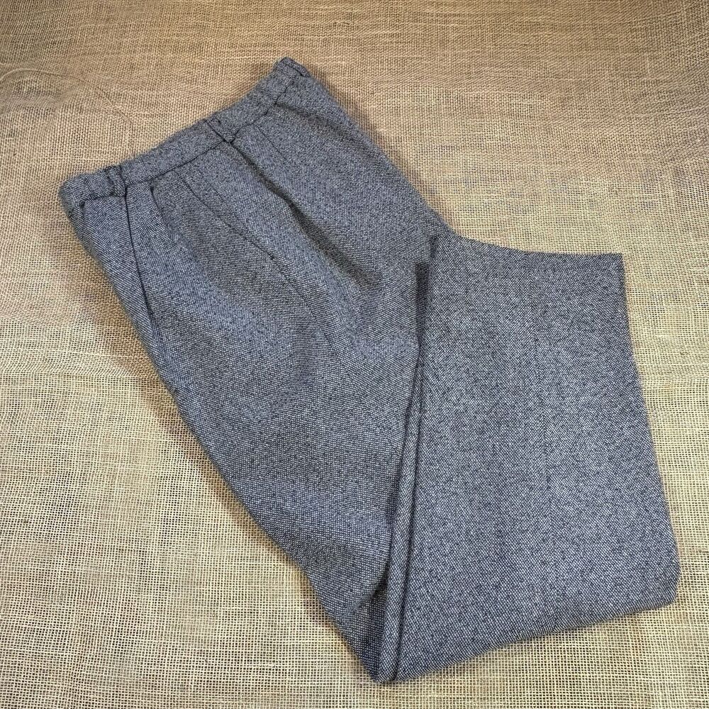 Vintage Pendleton Woman's Gray Pleated Stretch Waist Wool Pants Size 10 USA